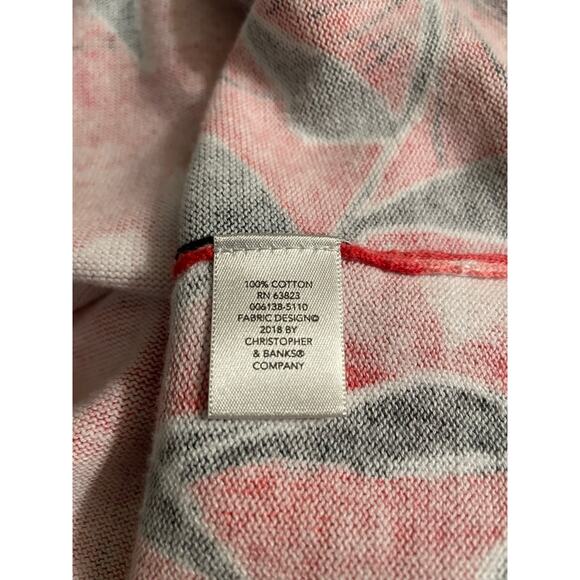 CJ Banks Melon, Black & White Floral Print Cardigan – 100% Cotton – Size XL‎ - Picture 5 of 5